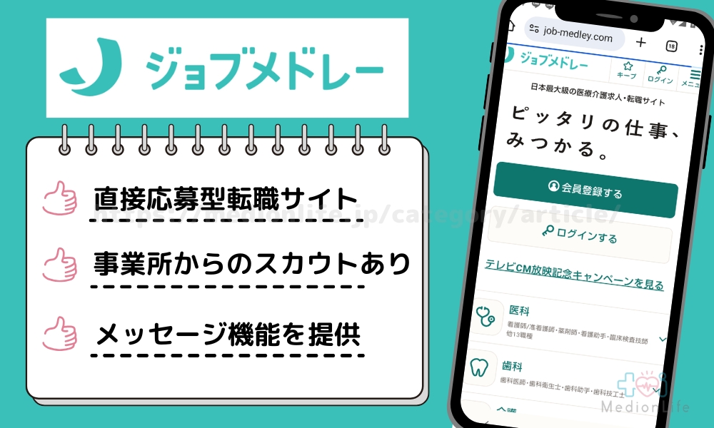 ジョブメドレー 特徴
