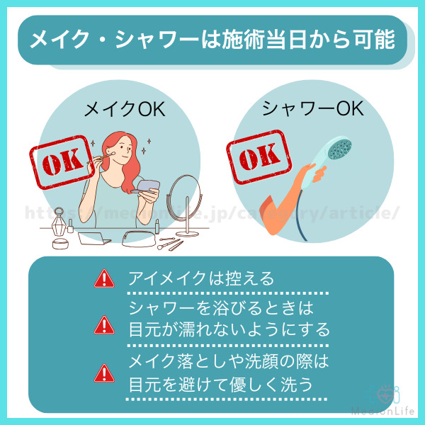 メイク・シャワーOK