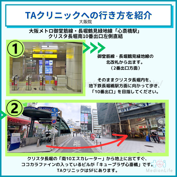 TAクリニック大阪院アクセス