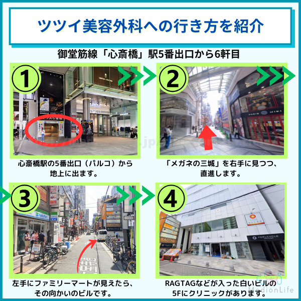 ツツイ美容外科へのアクセス
